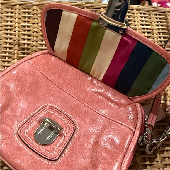 Coach Pink Leather Wristlet - Picture 6 of 6